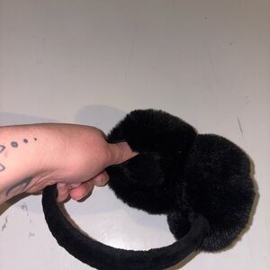 Black Faux Fur Earmuffs